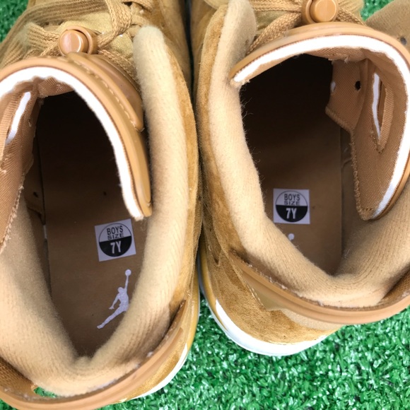 Nike Air Jordan 6 Wheat Retro VI Suede 384665-705 - Picture 7 of 8